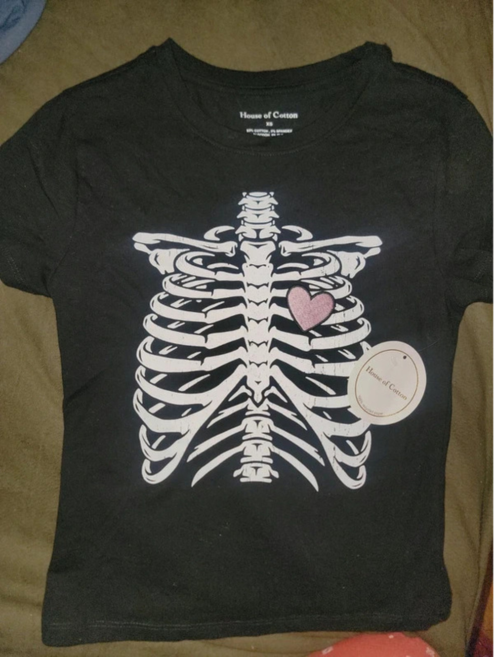 House of cotton size xs womens skeleton shirt